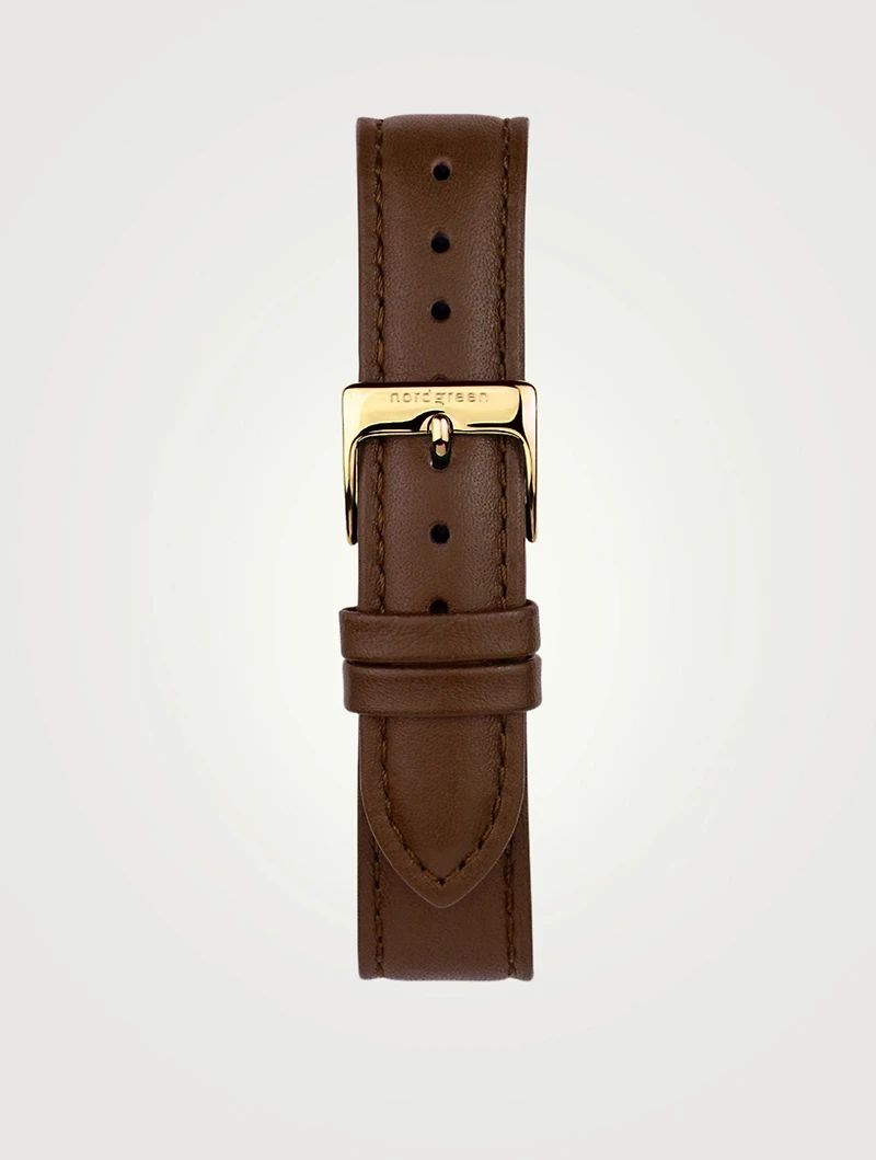 Native Stainless Steel Leather Strap Watch