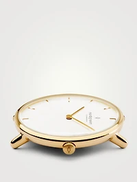 Native Stainless Steel Leather Strap Watch