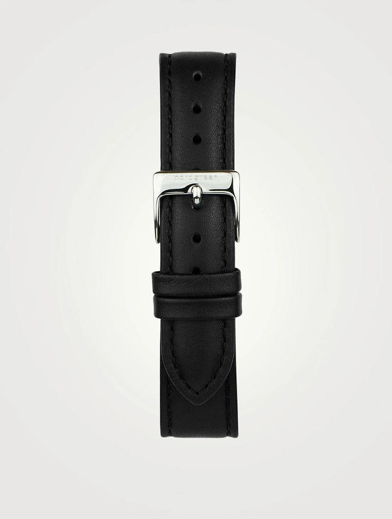 Philosopher Stainless Steel Leather Strap Watch