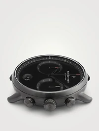 Pioneer Chronograph Stainless Steel Leather Strap Watch
