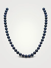Classic 18K Gold Black Freshwater Pearl Necklace