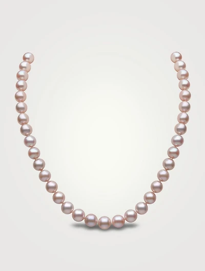Classic 18K Gold Pink Freshwater Pearl Necklace