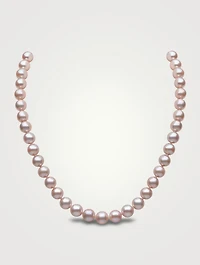 Classic 18K Gold Pink Freshwater Pearl Necklace