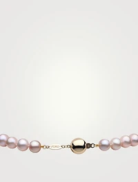 Classic 18K Gold Pink Freshwater Pearl Necklace