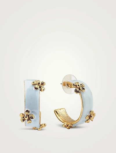 Flower Hoop Earrings