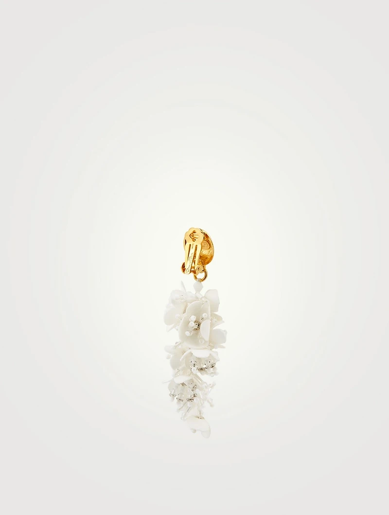 Jasmine Flower Clip-On Earrings