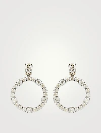 Hoop Clip-On Earrings With Crystals
