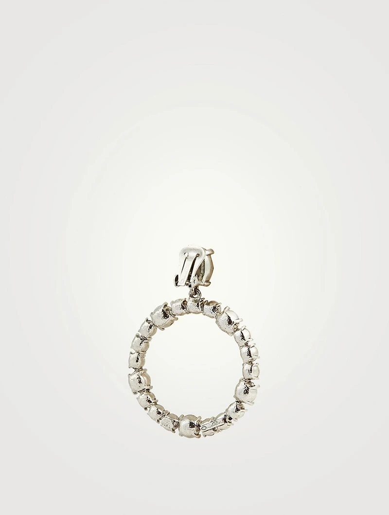 Hoop Clip-On Earrings With Crystals