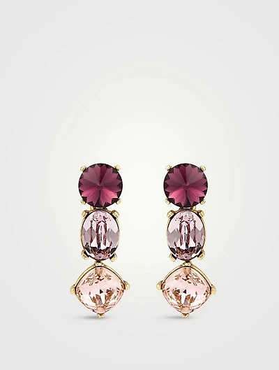 Drop Earrings With Crystals