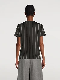 Cotton T-Shirt Trapezoid Print