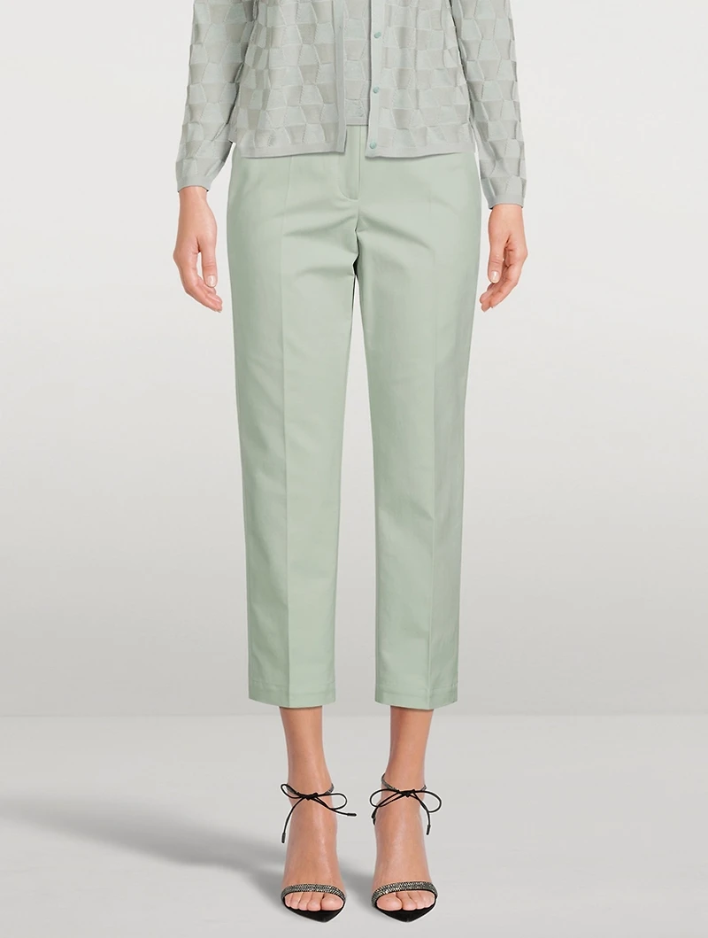 Flavian Stretch Cotton Poplin Trousers