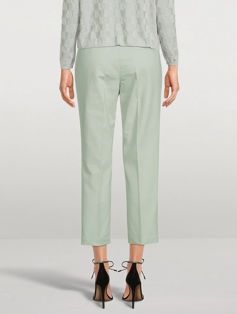 Flavian Stretch Cotton Poplin Trousers