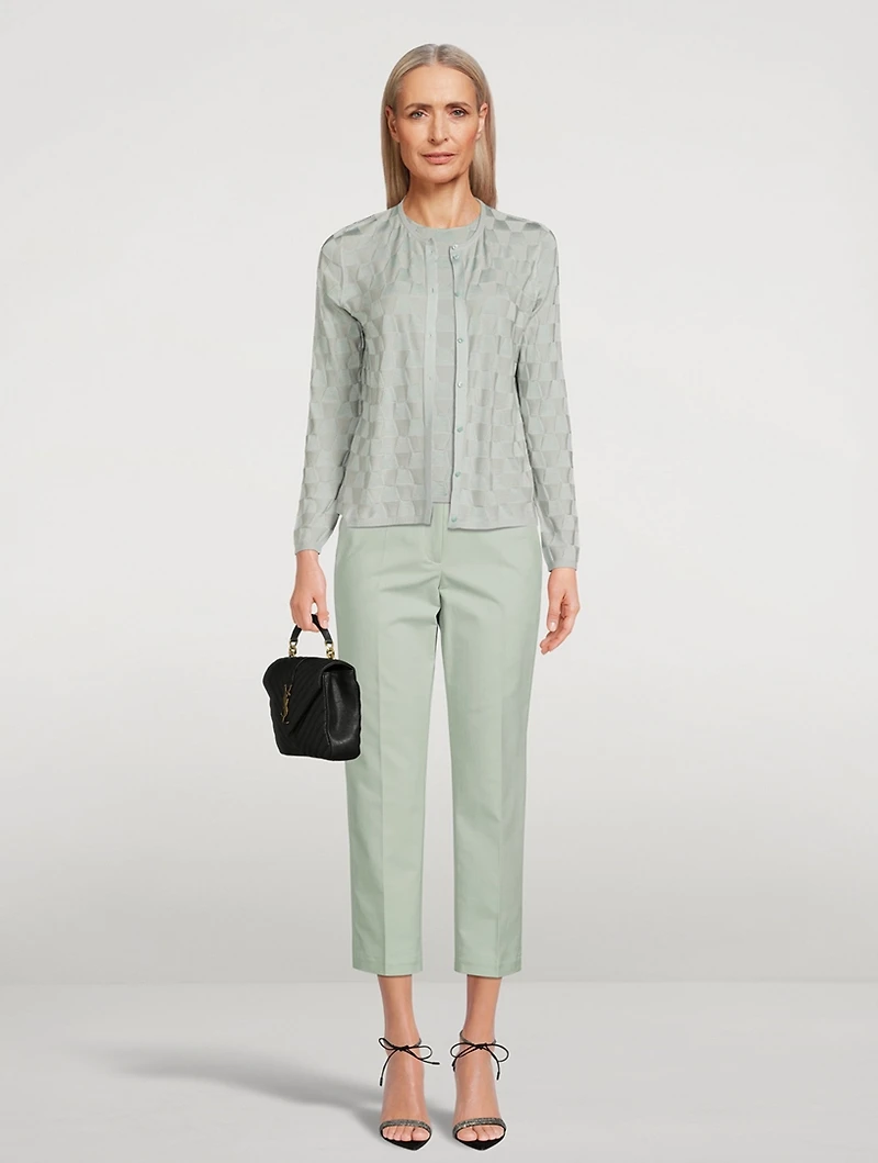 Flavian Stretch Cotton Poplin Trousers