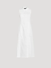 Sleeveless Poplin Shirt Dress