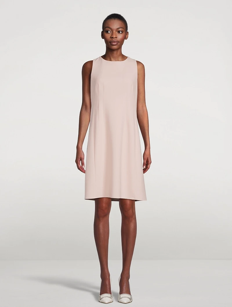 Stretch-Wool Sheath Dress