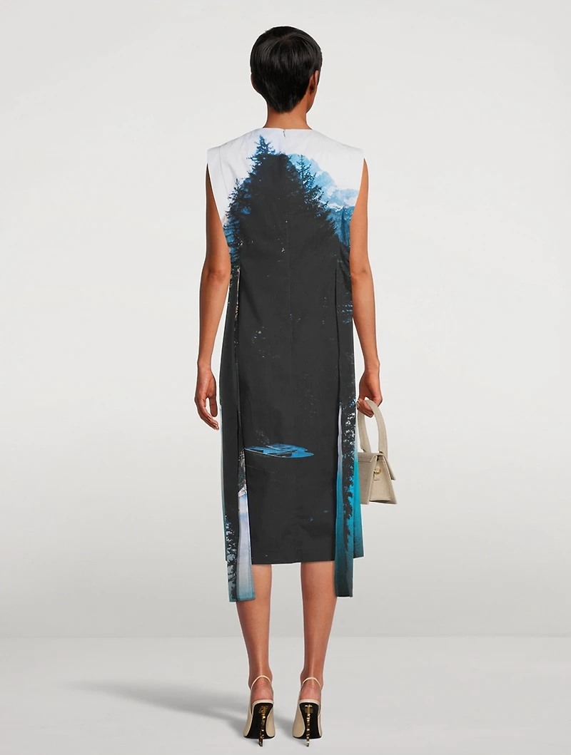 Sleeveless Cotton Dress Seealpsee Print