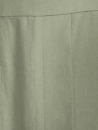 Linen Crepe Midi Dress