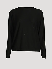 Sequin-Embellished Drawstring Sweater