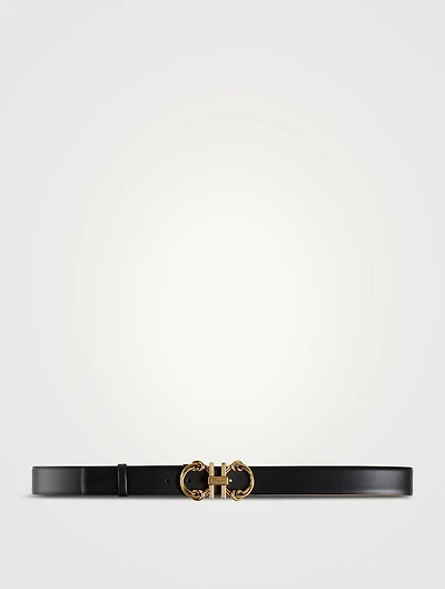 Adjustable Gancini Knot Leather Belt