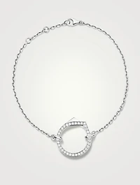 Antifer 18K White Gold Chain Bracelet With Diamonds
