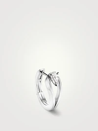 Serti Inverse 18K White Gold Earring With Diamond