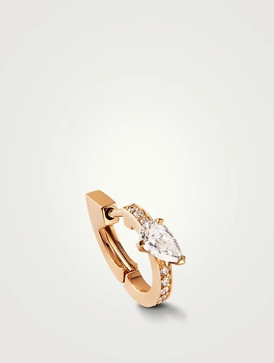 Serti Sur Vide 18K Rose Gold Earring With Diamond