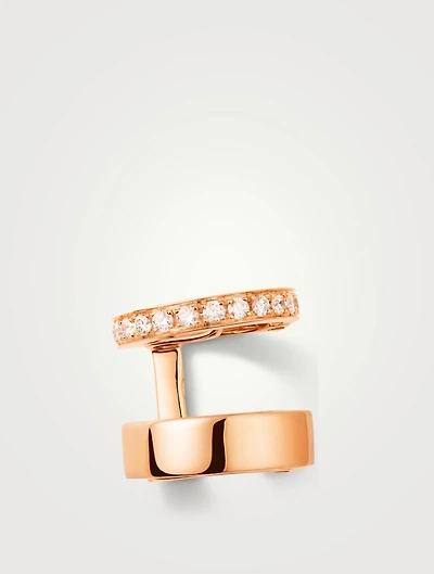 Berbère 18K Rose Gold Ear Cuff With Diamonds