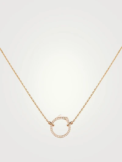Antifer 18K Rose Gold Pendant Necklace With Diamonds