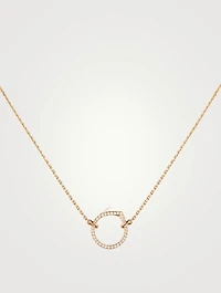 Antifer 18K Rose Gold Pendant Necklace With Diamonds