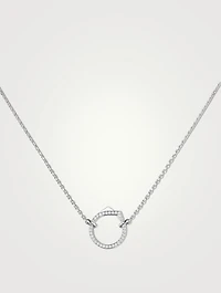 Antifer 18K White Gold Pendant Necklace With Diamonds
