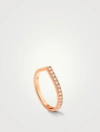 Antifer 18K Rose Gold Ring With Diamonds