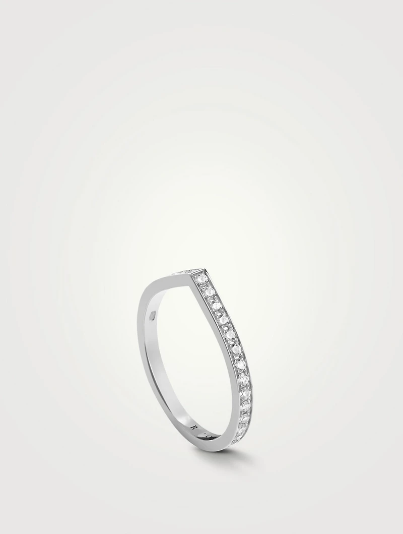 Antifer 18K White Gold Ring With Diamonds