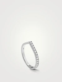 Antifer 18K White Gold Ring With Diamonds