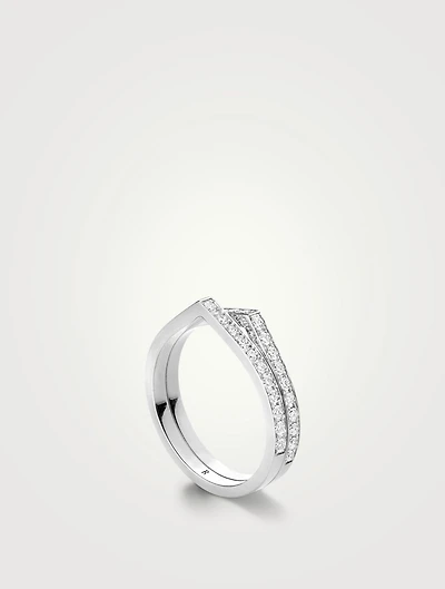Antifer 18K White Gold Ring With Diamonds