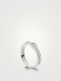 Antifer 18K White Gold Ring With Diamonds