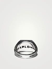 Sterling Silver Collegiate Ring With Pearl