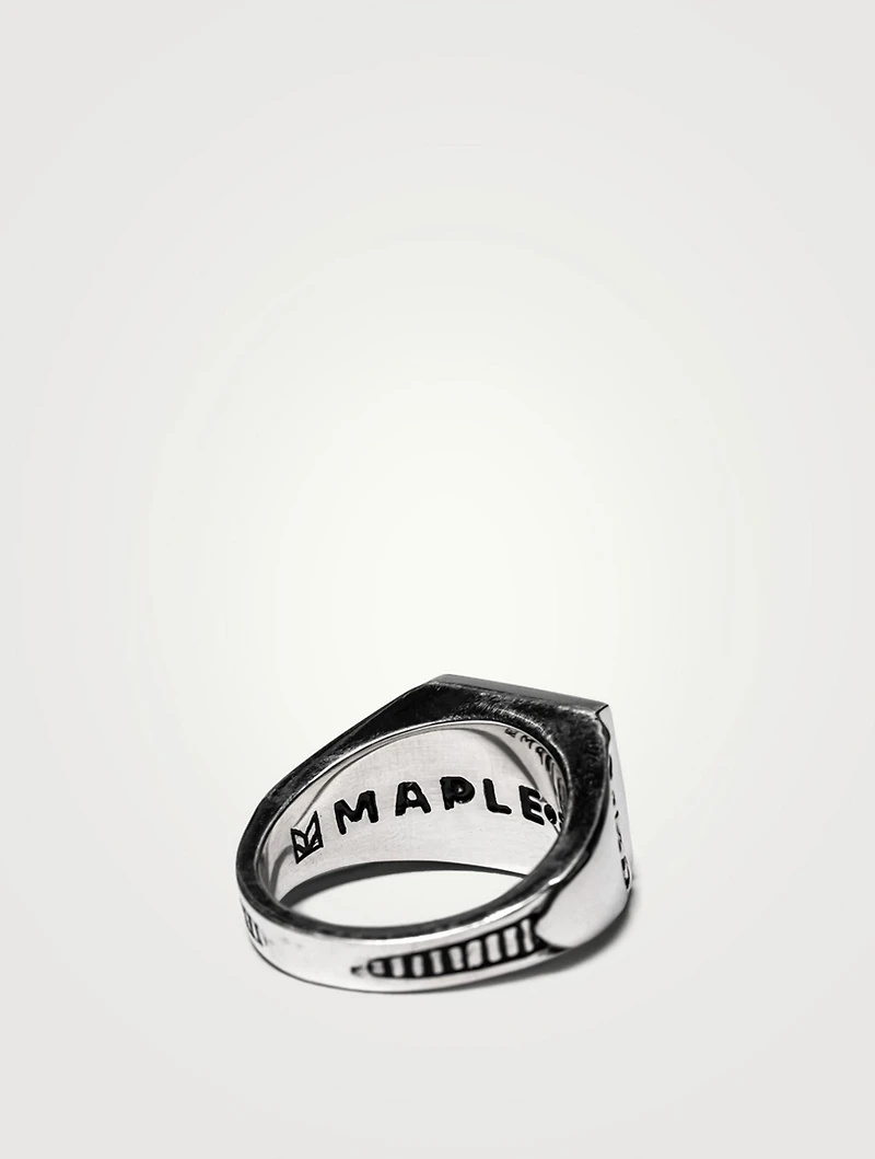 Sterling Silver Collegiate Ring With Pearl