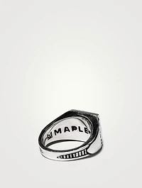 Sterling Silver Collegiate Ring With Pearl