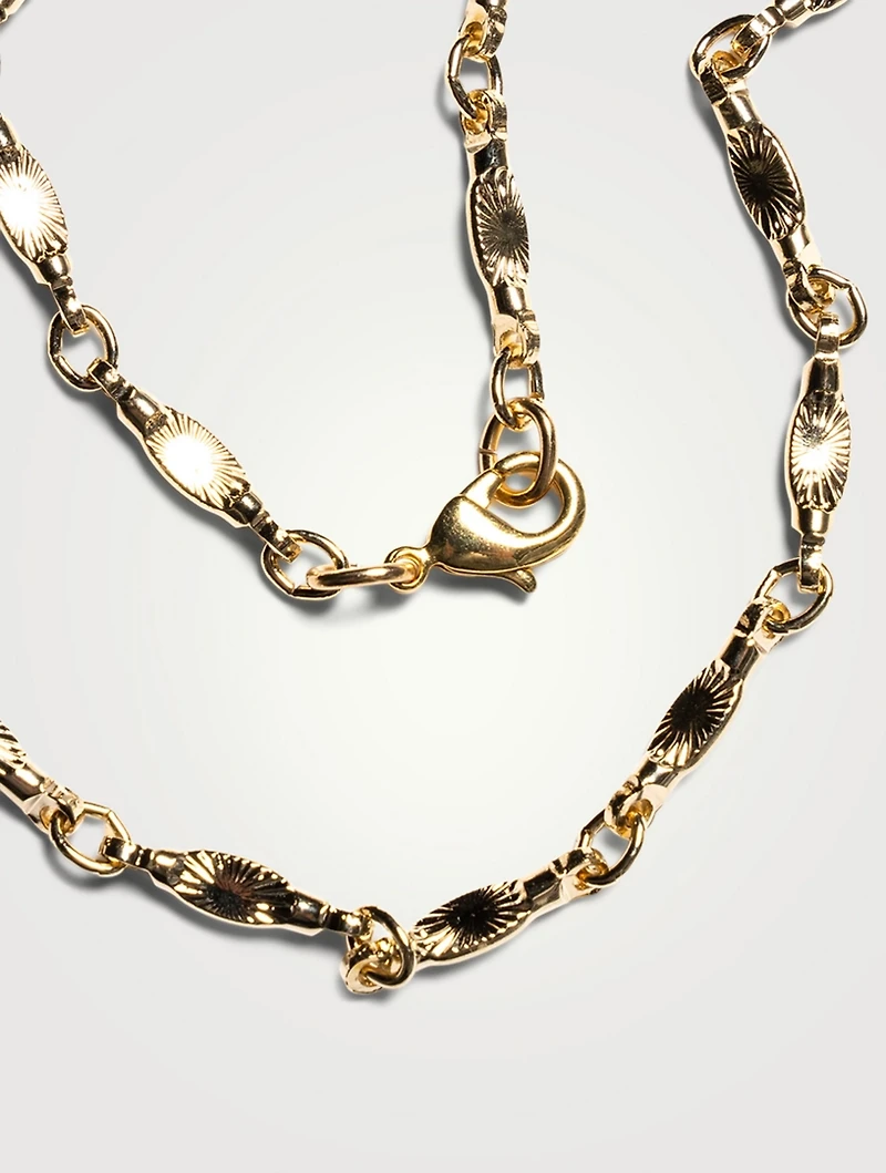 14K Gold Sunburst Chain