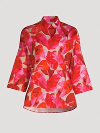 Cotton Shirt Tropical Print