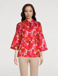 Cotton Shirt Tropical Print