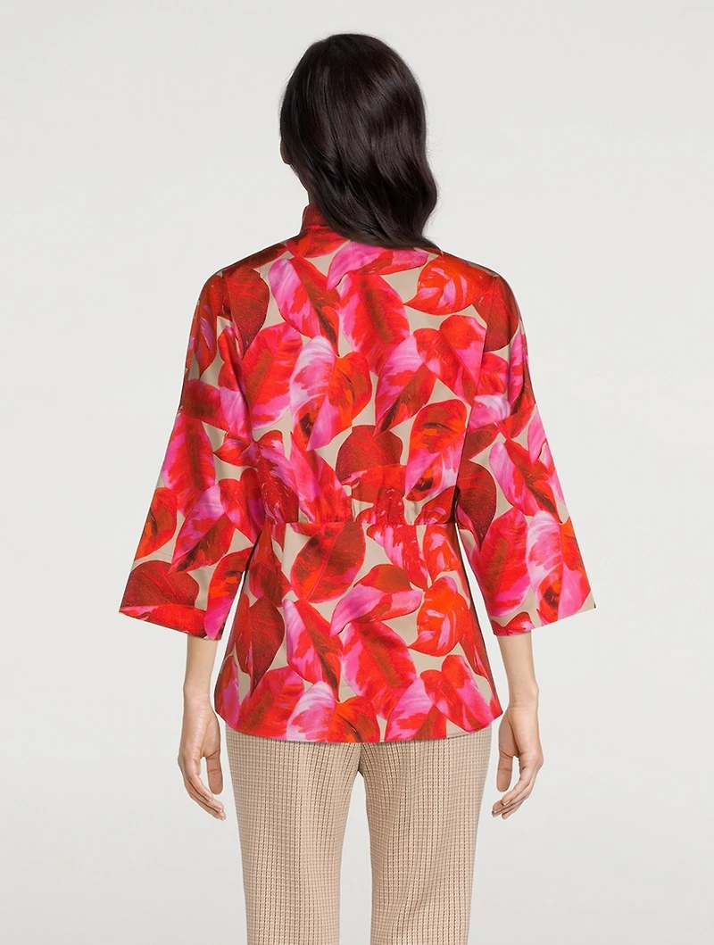 Cotton Shirt Tropical Print