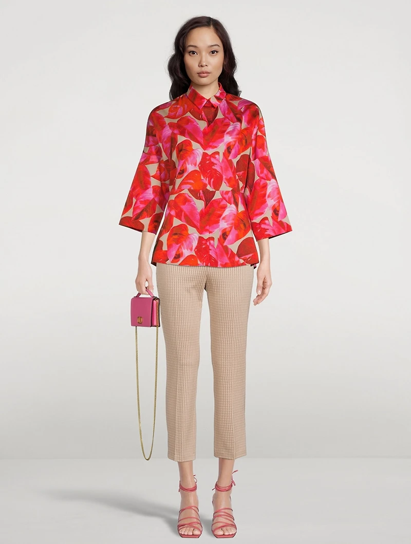 Cotton Shirt Tropical Print