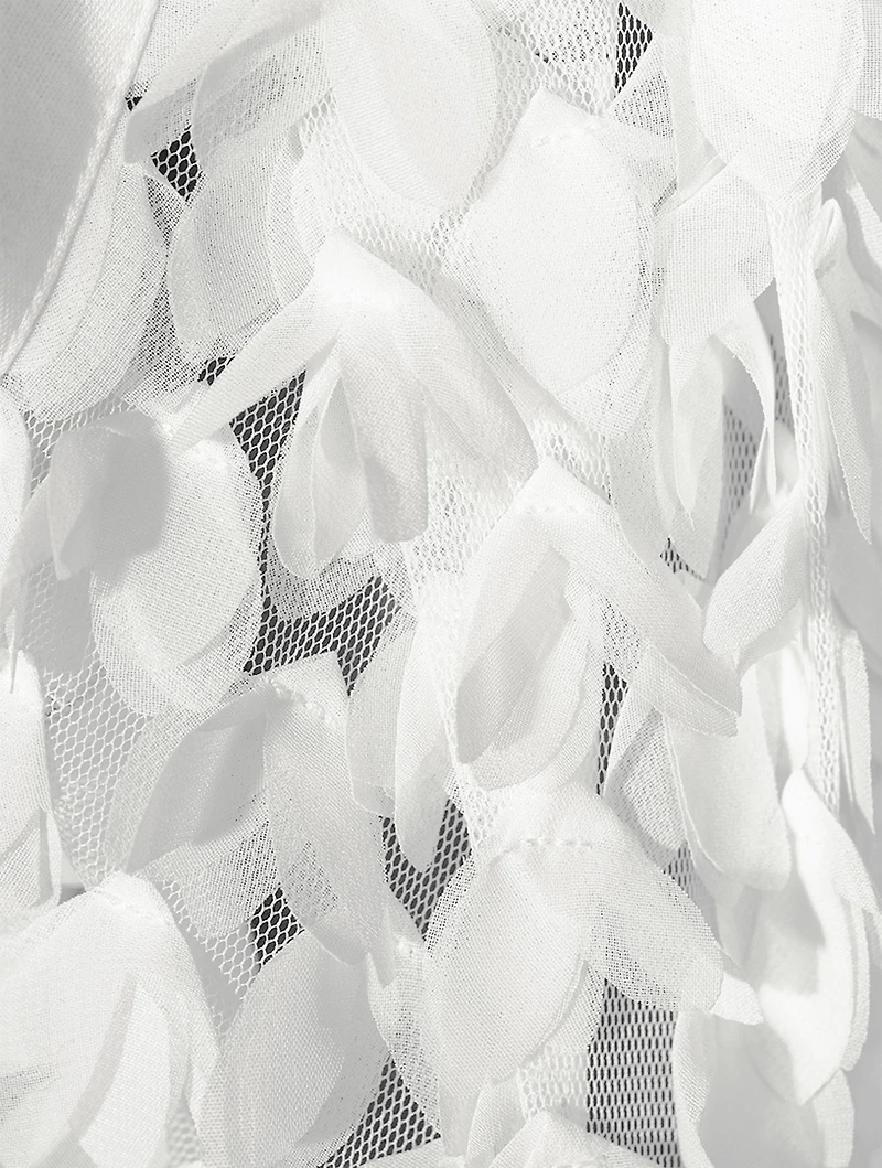 Cotton T-Shirt With Leaf Appliqué
