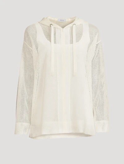 Techno Mesh Zip-Front Hoodie
