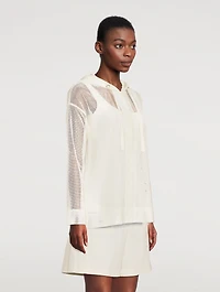Techno Mesh Zip-Front Hoodie