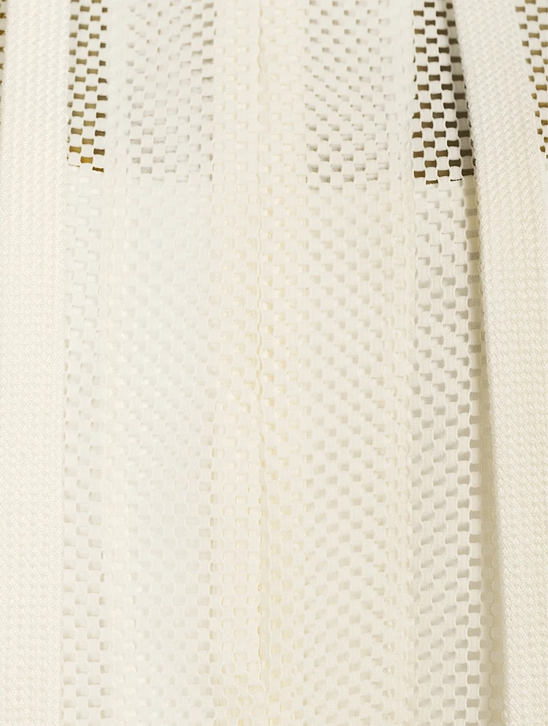 Techno Mesh Zip-Front Hoodie