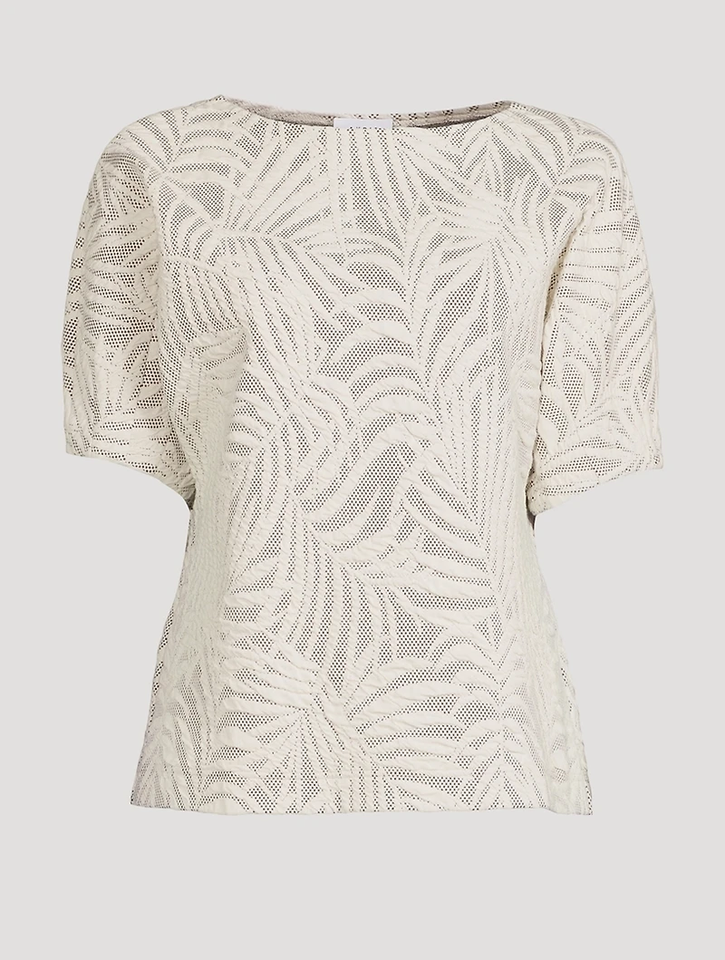 Palm Leaves Jacquard Sweatshirt