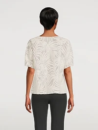 Palm Leaves Jacquard Sweatshirt