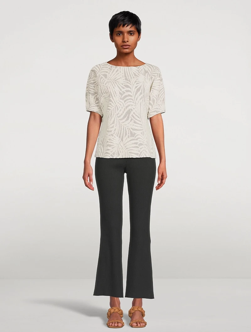 Palm Leaves Jacquard Sweatshirt